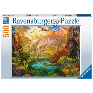 500 pieces puzzle the land of dinosaurs Ravensburger image-0