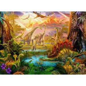 500 pieces puzzle the land of dinosaurs Ravensburger image-1