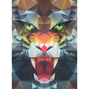 500 pieces polygon lion puzzle Ravensburger image-1