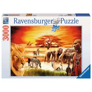 Puzzle 3000 pieces the pride of the massai Ravensburger image-0