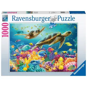 1000 pieces puzzle the blue underwater world Ravensburger image-0