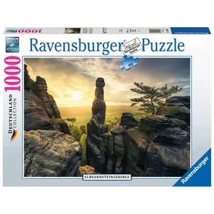 1000 piece monolith puzzle, Elbe sandstone mountains Ravensburger image-0
