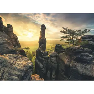 1000 piece monolith puzzle, Elbe sandstone mountains Ravensburger image-1