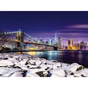 1500 piece puzzle new york in winter Ravensburger image-1