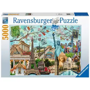 Puzzle di 5.000 pezzi di cartoline di monumenti Ravensburger