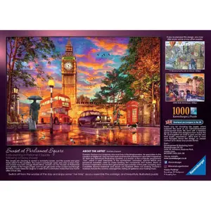 1000 piece parliament square puzzle, london Ravensburger image-2