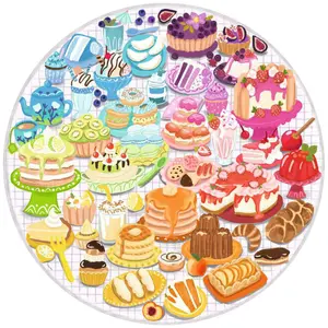 Round jigsaw puzzle 500 pieces desserts - circle of colors Ravensburger image-2