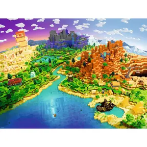 1500 pieces puzzle the minecraft world Ravensburger image-1