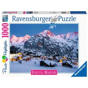 1000-piece jigsaw puzzle of the Bernese Oberland, Mürren Ravensburger Mürren image-1