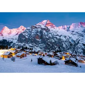 1000-piece jigsaw puzzle of the Bernese Oberland, Mürren Ravensburger Mürren image-0