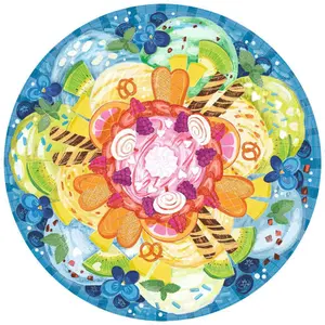 500-piece round puzzle circle of colors Ravensburger Crème glacée image-0