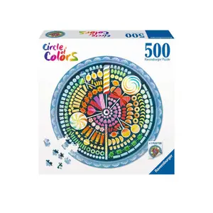 500-piece round puzzle Ravensburger Bonbons image-0