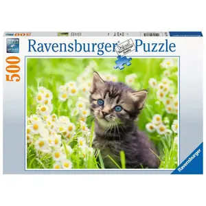 500-piece puzzle kitten on the prairie Ravensburger image-0