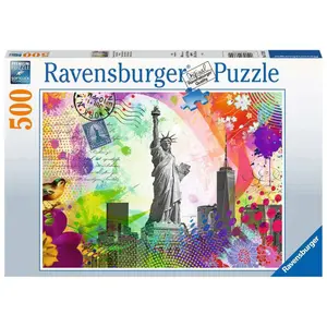 500-piece puzzle postcard of new york Ravensburger image-0