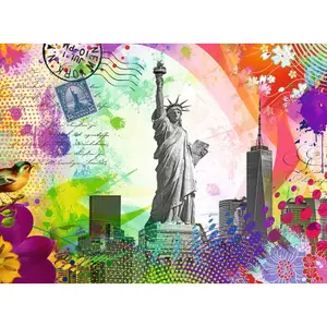500-piece puzzle postcard of new york Ravensburger image-1