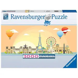 1000-piece jigsaw puzzle A day in Paris panorama Ravensburger image-1