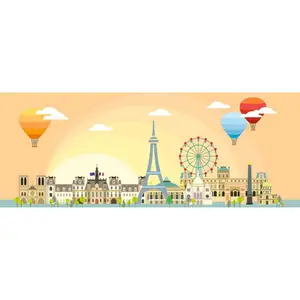 1000-piece jigsaw puzzle A day in Paris panorama Ravensburger image-0