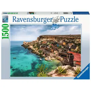 1500-piece puzzle popeye village, malta Ravensburger image-1