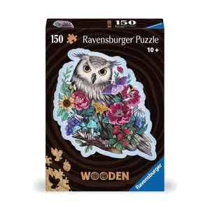 150-piece wooden animal puzzle Ravensburger Hibou floral image-0