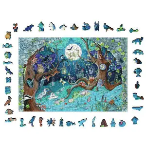 500-piece rectangular wooden puzzle Ravensburger Forêt fantastique image-1