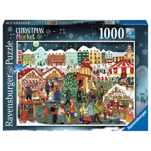 1000-piece Christmas market puzzle Ravensburger image-1