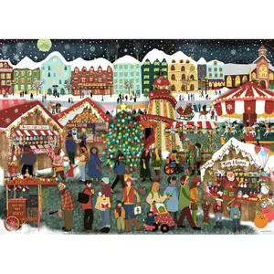 1000-piece Christmas market puzzle Ravensburger image-0