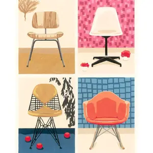 Coloring Ravensburger CreArt Take a Seat 24x30cm (Eames office) image-1