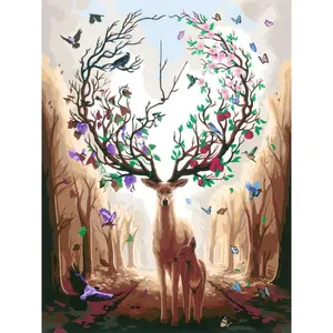 Coloring Ravensburger CreArt Magic Deer 30x40cm image-1