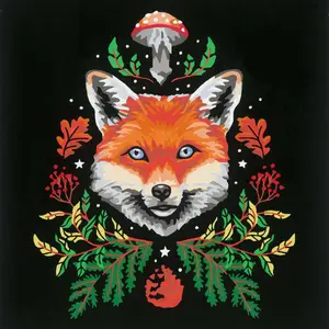 Coloring fox pixie cold edition Ravensburger CreArt Renard 20x20cm image-1