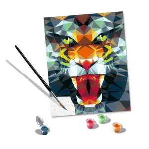 Coloring Ravensburger CreArt Polygon Tiger 24x30cm image-2