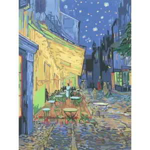 Coloring the café terrace in the evening Ravensburger CreArt Van Gogh 30x40cm image-1