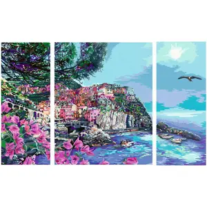 Triptych coloring 5 lands Ravensburger CreArt Triptyque image-1