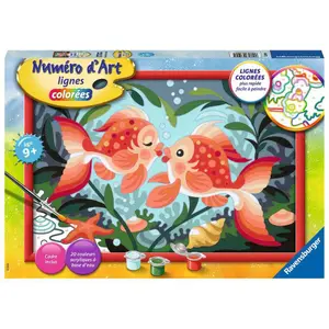 Coloriage grand bisous de poissons Ravensburger image-0