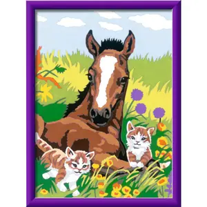 Medium coloring horse and kittens Ravensburger image-1