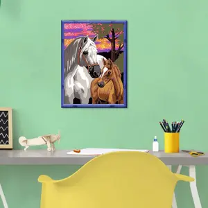 Medium art number horses at sunset Ravensburger image-4