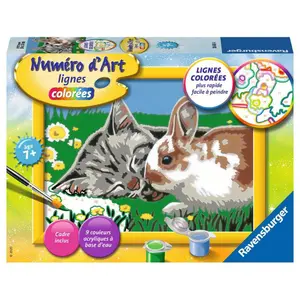Art number little kitten and his companion the rabbit Ravensburger image-0