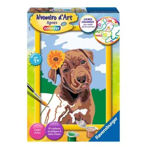Art number small puppy with flower Ravensburger image-0