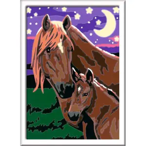 Small horse art number at nightfall Ravensburger image-1