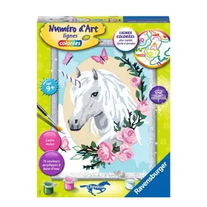 Medium art number flowered unicorn Ravensburger image-0