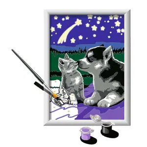 Art number little husky puppy and his companion the kitten Ravensburger image-2
