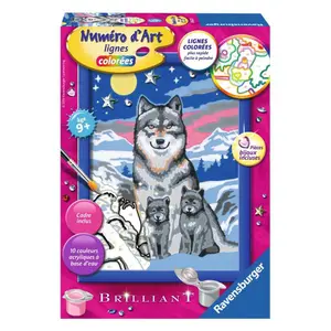 Coloriage petit famille de loups Ravensburger image-0