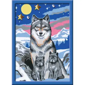 Coloriage petit famille de loups Ravensburger image-1