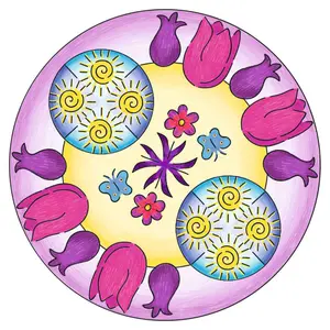 Mandala midi flowers &amp; butterflies Ravensburger image-1