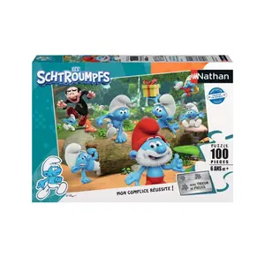 100 pieces puzzle the smurfs family Ravensburger image-0
