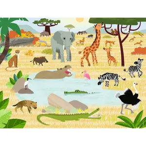 30 pieces jigsaw puzzle animals of the savannah Ravensburger image-1