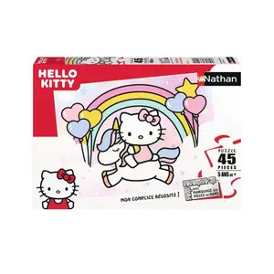 45 pieces puzzle hello kitty and his unicorn Ravensburger image-0
