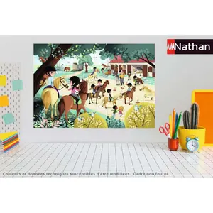 60-piece jigsaw puzzle welcome to the equestrian center Ravensburger image-2