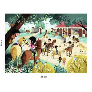 60-piece jigsaw puzzle welcome to the equestrian center Ravensburger image-3