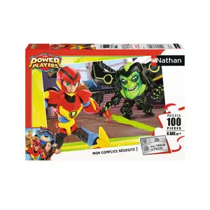 100 piece puzzle super axel vs madcap / power players Ravensburger image-0