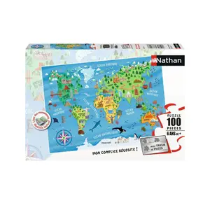 100 pieces world map of monuments puzzle Ravensburger image-0